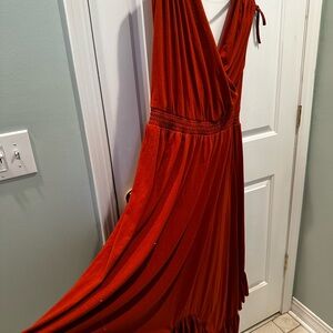 Joyfolie Vibrant Red Maxi Dress